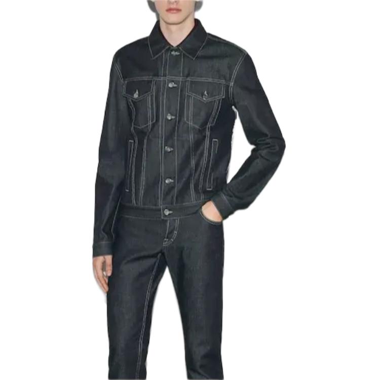 Gucci SS24 Denim Jacket Men's Blue 792631-XDC1X-4395