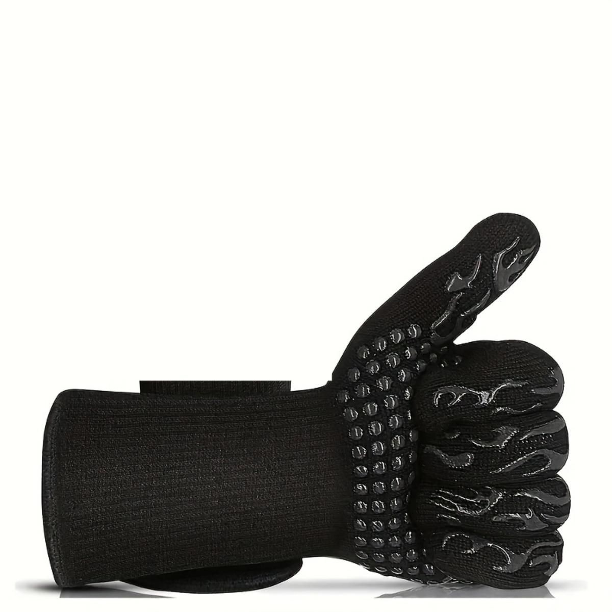 

Універсальний розмір кухонні рукавиці, термостійкі та нековзні рукавиці для мікрохвильової печі та випікання 1 pc чорний