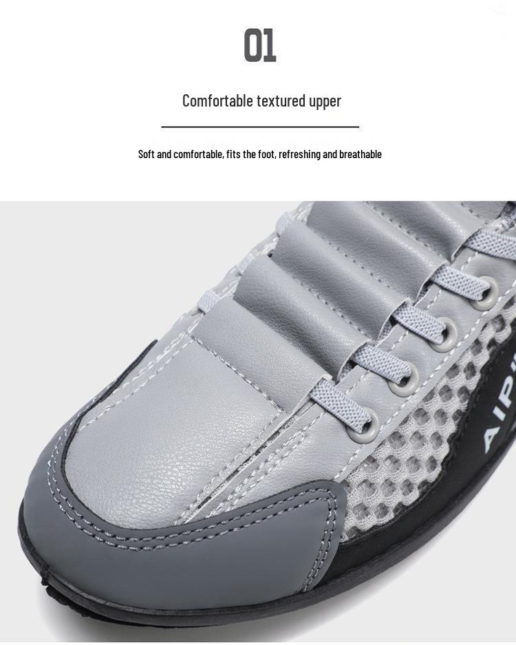 Men's Plus Size Mesh Slip-On Closed-Toe Summer Slippers