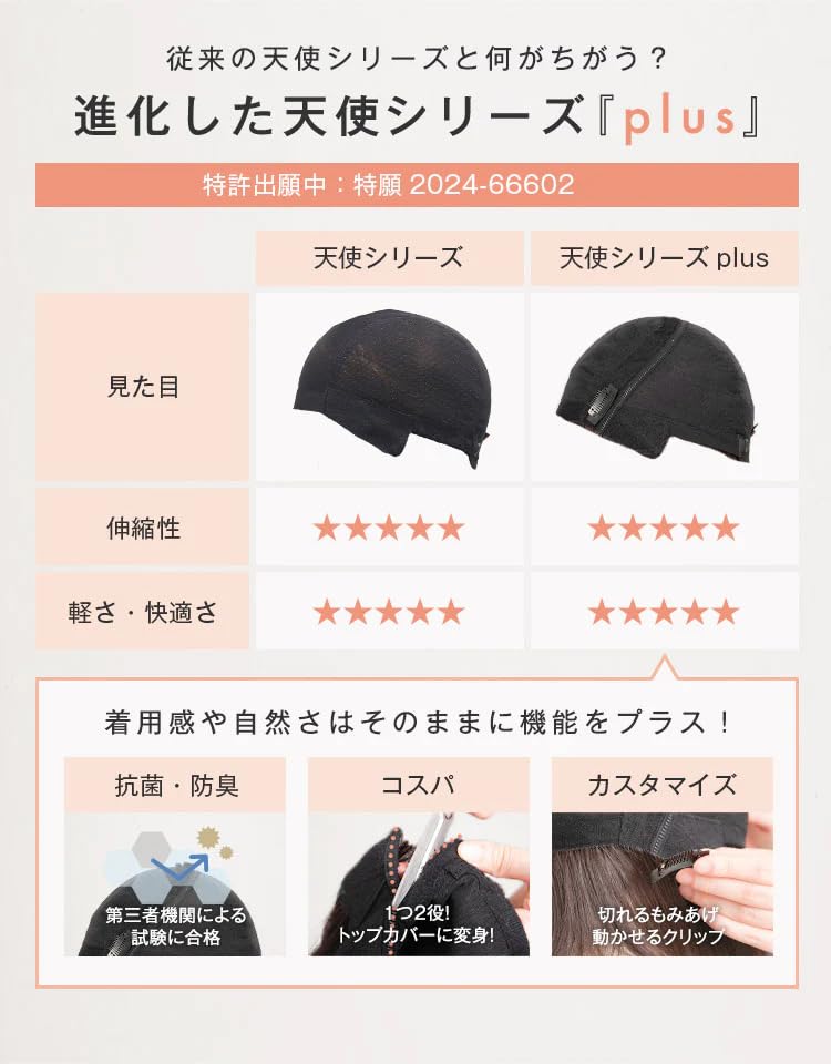 Certified Linea Storia Medical Full Latte Short Top Natural Mixed Diamond Easy To Put Heat Chocolate M.wig Wig, Angel's Plus, Antibacterial,