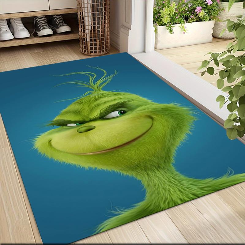 Grinch Christmas Spirit Carpet Rug Soft Washable Antislip Home Living Room Sofa Mats Personalized Christmas Rug