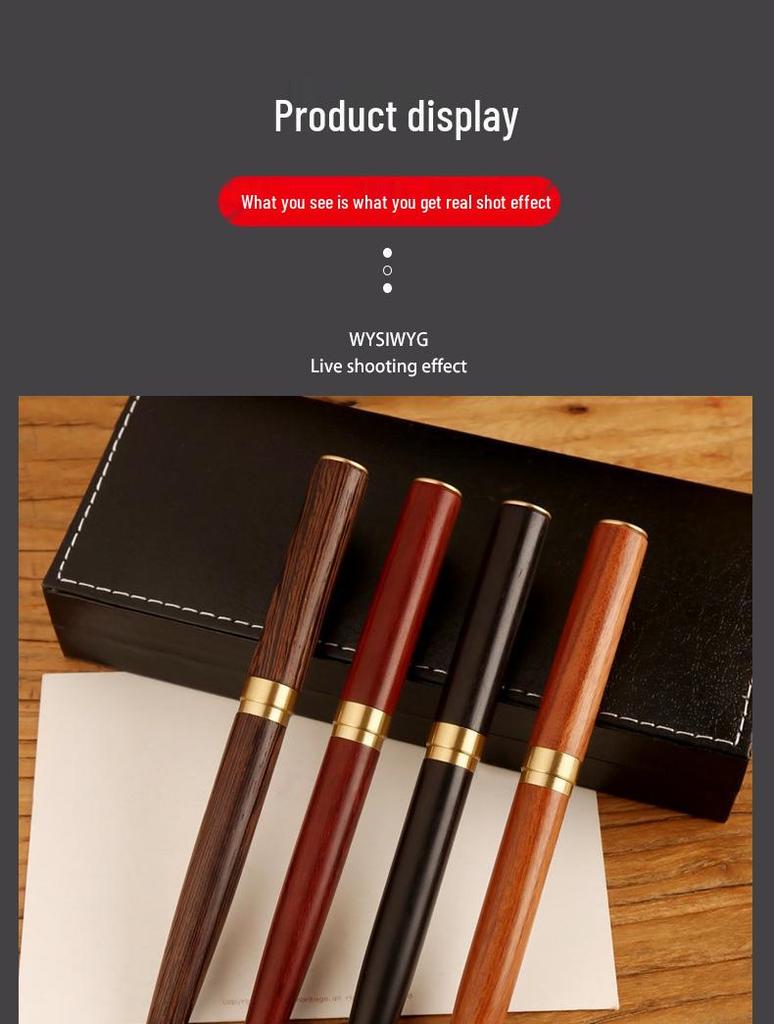 Brass Rosewood Fountain Pen - Custom Engraving Available - Ideal for Office Gifts