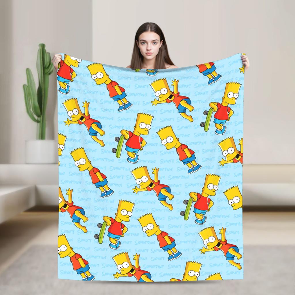 Blanket The S-Simpsons Decorative Flannel Throw Blanket For Living Room Warm Soft Customized Quality Bedspread Birthday Gift