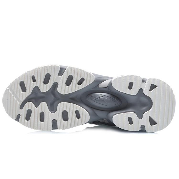 New LiNing Nebula M1 Cushioning Anti Slip Wear Resistant Breathability Low Top Sports Casual Shoes Men's Gray White AGCQ201-4