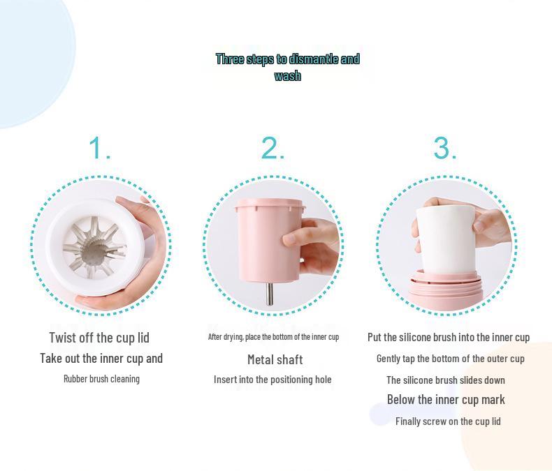 Pet Paw Cleaner - Semi-Automatic Foot Washer for Dogs and Cats