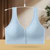 Front Closure Wireless Gathered Vest Style Nursing Bra For Middle Aged Women