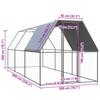Vidaxl Klatka Zewnętrzna Dla Kurcząt, 2X6X2 M, Stal Galwanizowana