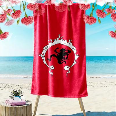 Red Beach Towel with Silhouette A Must-have Beach Towel for Beach Travel