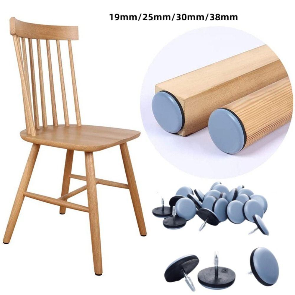 20pcs Round Furniture Legs Pads With Nails Chair Leg Mat Durable Floor Protectors Slider  Furniture