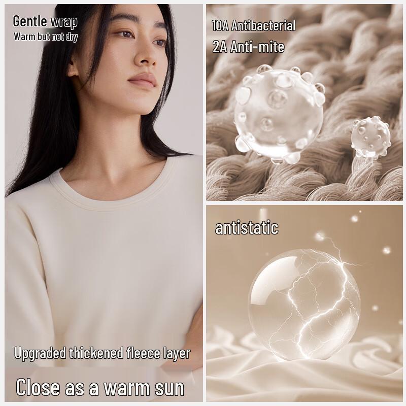 HLA Women's Koala Fleece 360g Thermal Underwear Set