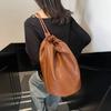 Backpack Women's Bucket Bag New Fashion Large Capacity Versatile Trend Garbage Bag Bag
