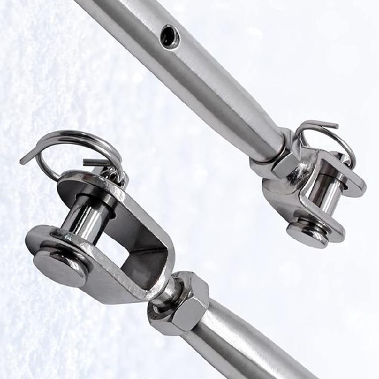 Professional Stainless Steel Jaw Turnbuckles 5Pcs Weather Resistant Elastic Regulator For Tent Anchoring Rope Tightening