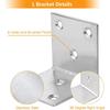 Équerres d'angle robustes en acier inoxydable 5x5x5 cm - Supports en forme de L à 90° pour étagères en bois, cadre de lit