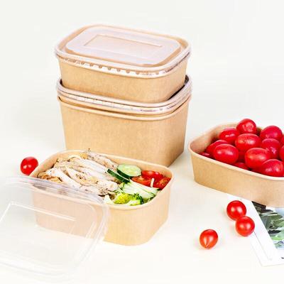 Disposable Thickened Kraft Paper Food Containers