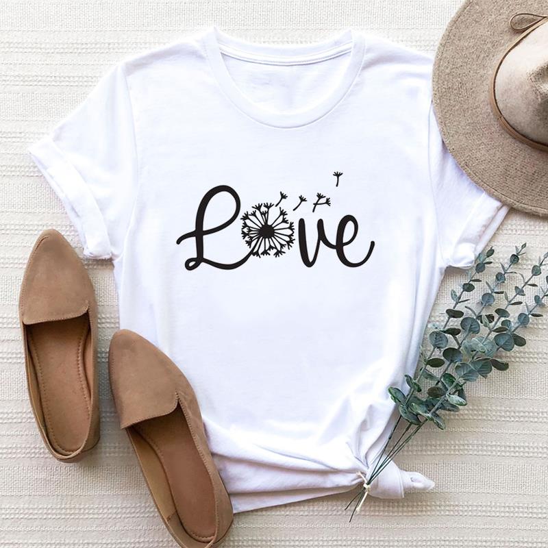 European size Women Leopard Love Heart Trend Cute 90s Clothing Print Tee Top Fashion T Shirt Woman Female Short Sleeve Graphic T-shirts