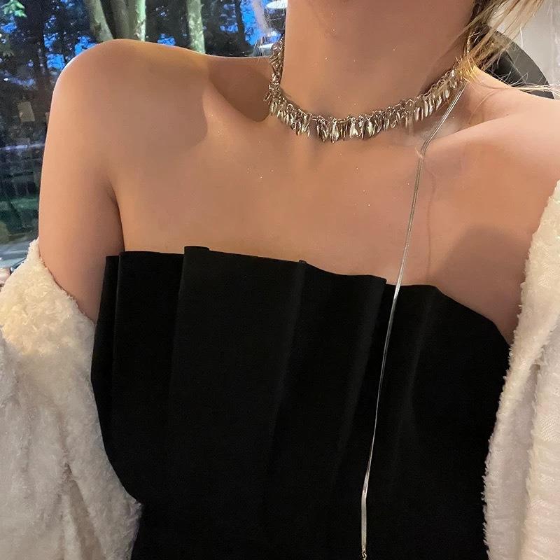 Titanium Steel Non-fading Small Waist Necklace Women's Summer Niche Design Accessories Collarbone Chain Pendant