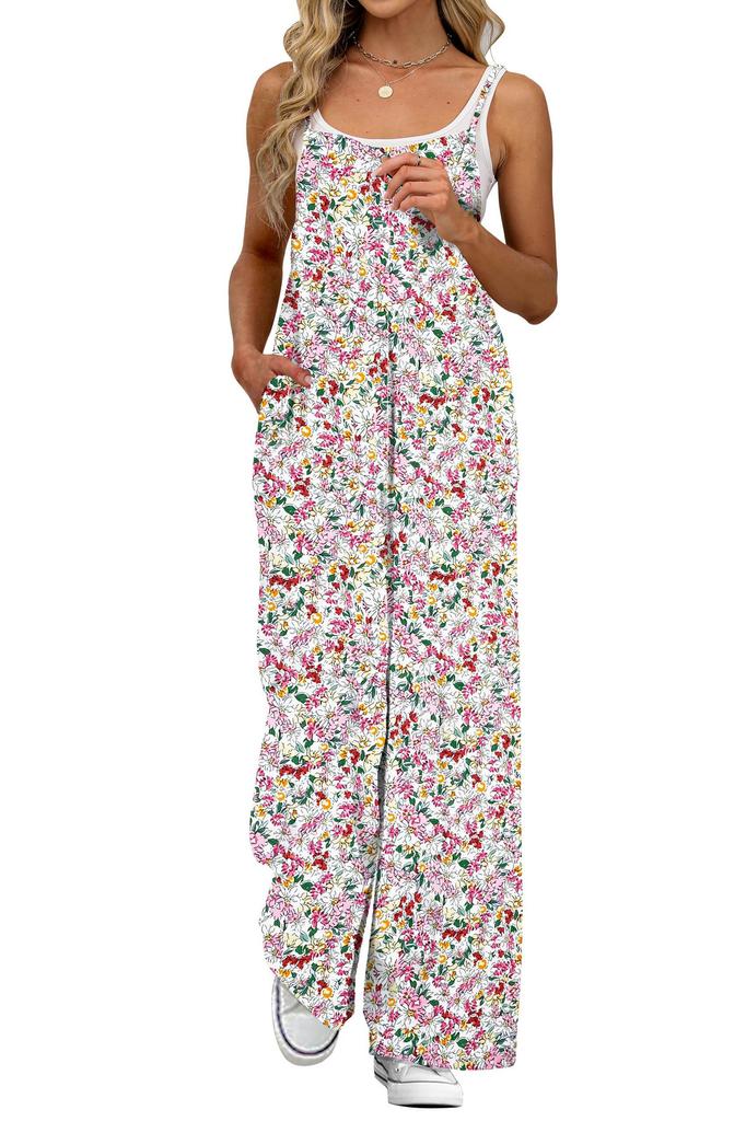 Nuevo mono floral casual de tirantes con estampado de chica picante americana de verano con tirantes ajustables