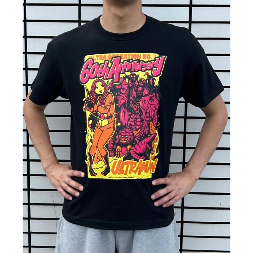 Albatross Japan Ultraman Kaiju T-Shirt 60th Anniversary Black Size M Earth Defense Force Secret Headquarters