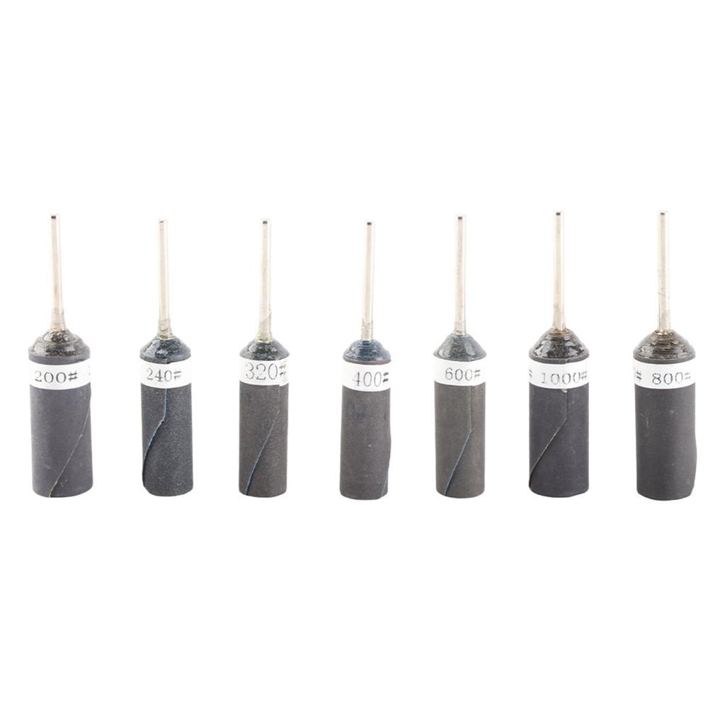 7pcs Cylinder Sandpaper Rod Electric Polishing Grinding Head for Jewelry Making