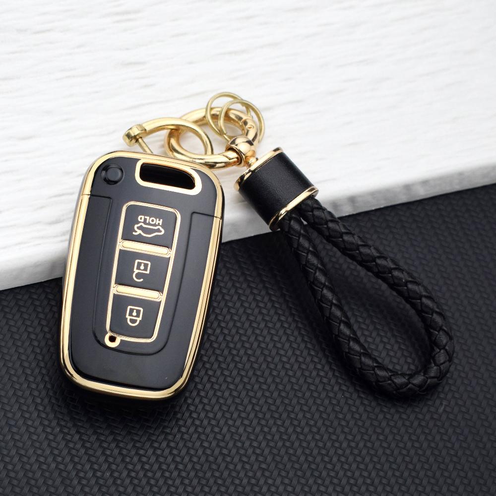 TPU Car Key Case Cover for Hyundai IX35 Elantra Sonata 8 9 for Kia Sportage K5 K2 Sorento Optima Forte Auto A3 Buttons ccessory