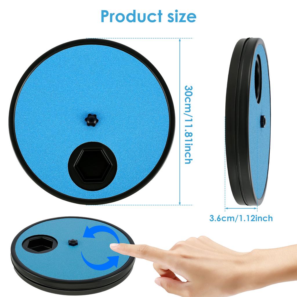 Rotating Round Dog Nail Scratch Board Removable Non-Slip Dog Scratch Board with 6 Snack Compartments Nails Scratchpad Sandpaper