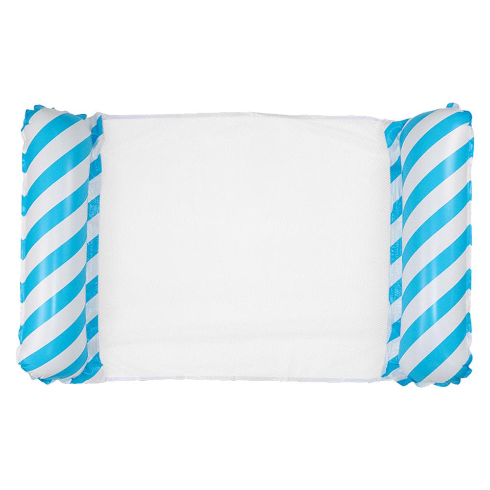 Foldable Striped Pool Hammock: New Style Inflatable Float & Mesh Recliner