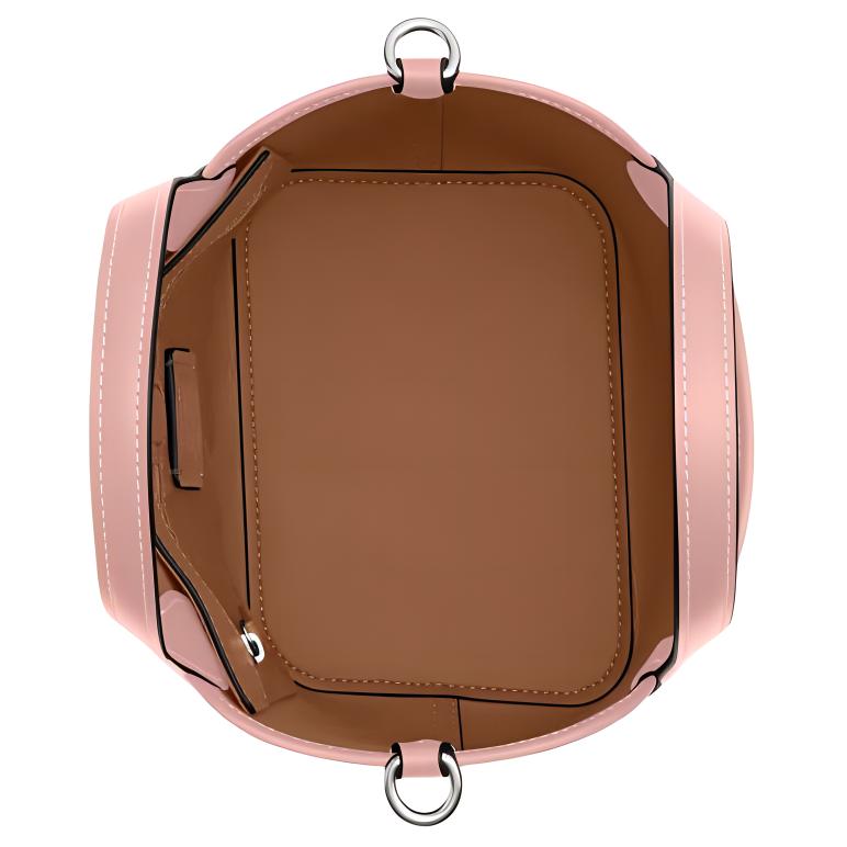 Coach Hanna 17 Logo Magnetic Snap Canvas And Calfskin Bucket Bag Women bags Blush-Pink CR169-SVOBD
