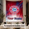 Custom Text Tapestry Bayern Munich Print Wall Tapestry Indoor Living Room Wall Decor