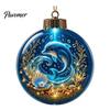 3D Sea Animal LED Lights Ocean Christmas Ball Ornament, Clear Acrylic Life Light-Up Miniature Creatures Decorations Hanging Decoration for Xmas Tree,