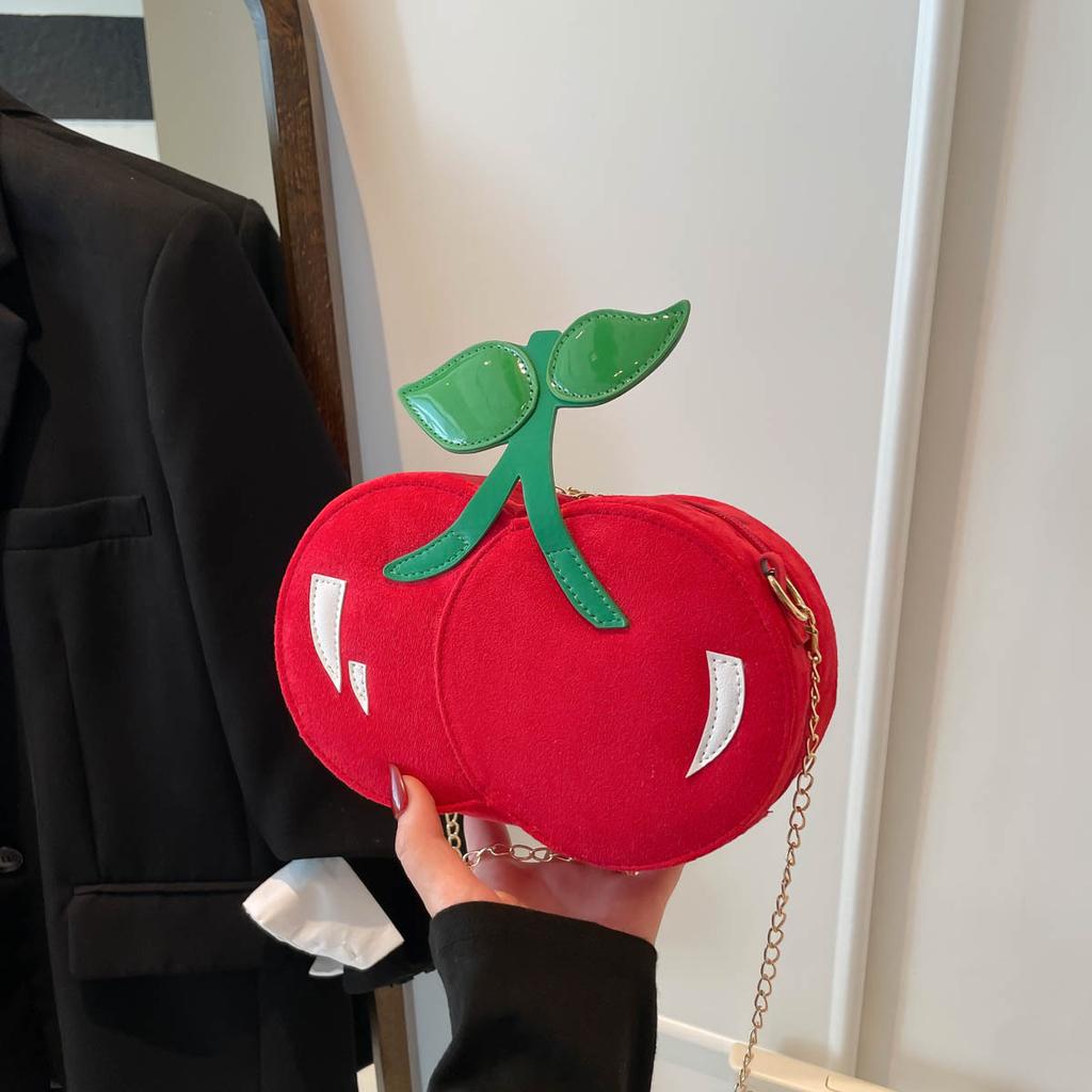 Unique shape design small bag women's new personalized creative sweet cherry shoulder crossbody chain bag