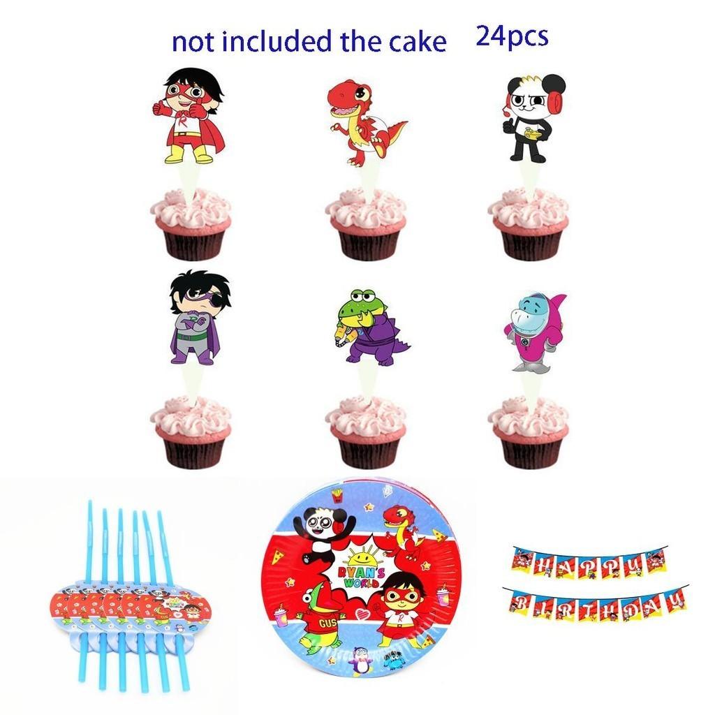 Decoration Ryans Party Tableware Paper Plate Banners Kids Birthday