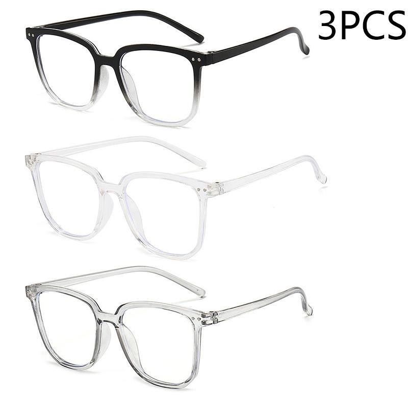 Anti-blue Light Glasses for Women with Regular Eyeglass Frame Finished Retro Flat Light Frame