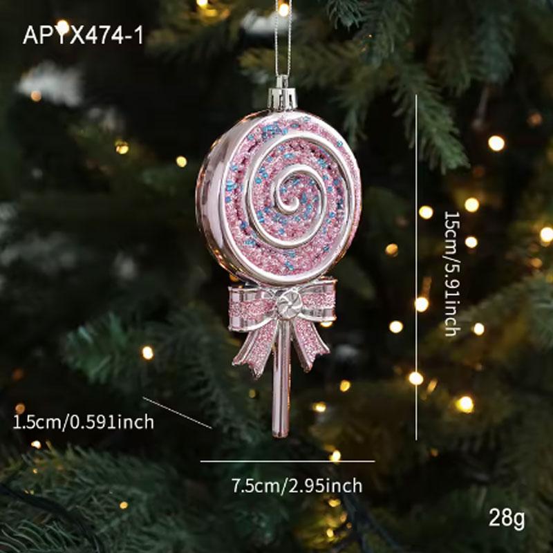 Merry Christmas Pink Hanging Cartoon Christmas Hanging INS 3D Christmas Tree Decoration Pendant Festival Window Display Decor