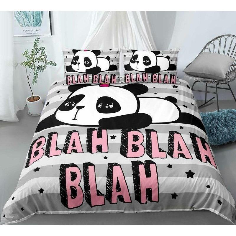Panda Doona Quilt Duvet Cover Set Pillowcase Single Double Queen King Size Bed