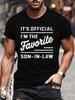 Men's T-Shirt Y2K Favorite Son-In-Law Plus Size