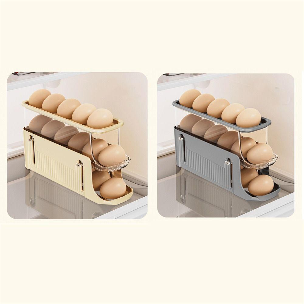 Removable Automatic Rolling Egg Tray Stacking Egg Holder Rolling Eggs Storage Tray  Refrigerator