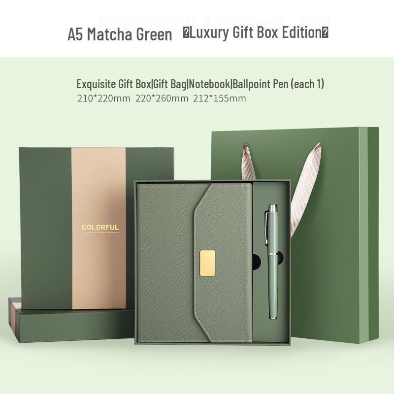 Individuell gestaltbare Firmen-Geschenkbox: Personalisierter Geschäftsnotizblock mit Logo-Druck