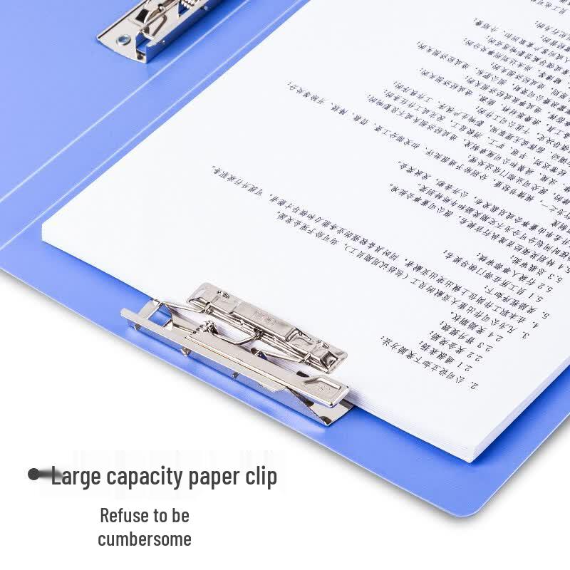 Deli 5419 A4 Hard Board Folders with Metal Clip (12-Pack)