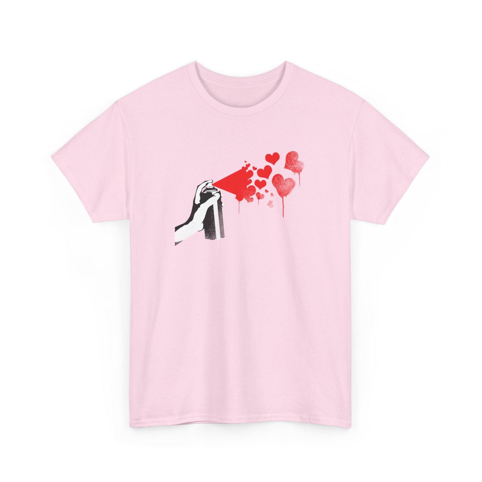 Valentine Day T-shirt Graffiti Love Spray PainT-shirt Graphic Tee XXXXL