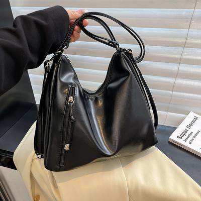 Simple and Large-capacity Retro Tote Bag Temperament Fashionable Shoulder Bag Trendy Student Casual Temperament Portable Messenger Bag