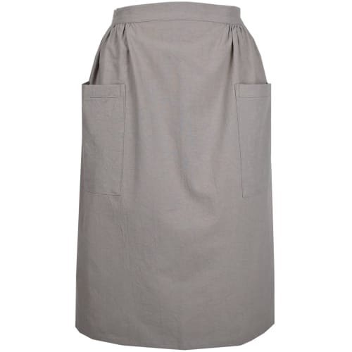 

Very Berry Salon Apron, Made in Japan, Solid Color, Loose Fit, Medium Gray