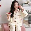 Girls Cotton Pajama Set Long Sleeve 2026 Cartoon Print Home Wear Ages 8 Comfortable Sleepwear