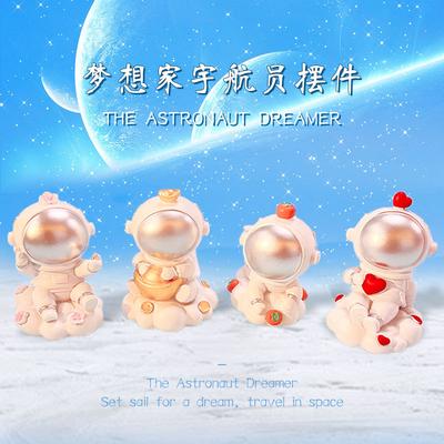 Träumer Astronaut Ornament Niedliches Cartoon Auto Innenraum Kleines Ornament Kreative Haus Schreibtisch Dekoration