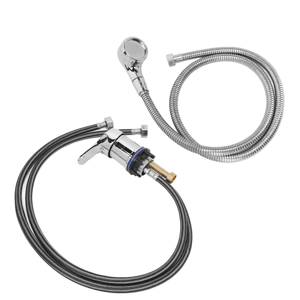 Set Rubinetteria per Lavaggio Capelli Rubinetto per Lavabo Doccia Soffione Spruzzatore Tubo Acqua Lega di Zinco Ricambio per Salone