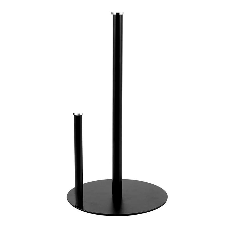 Paper Towel Holder, Black Perforation-Free Paper Towel Holder For Kitchen Bathroom, Paper Roll Holder