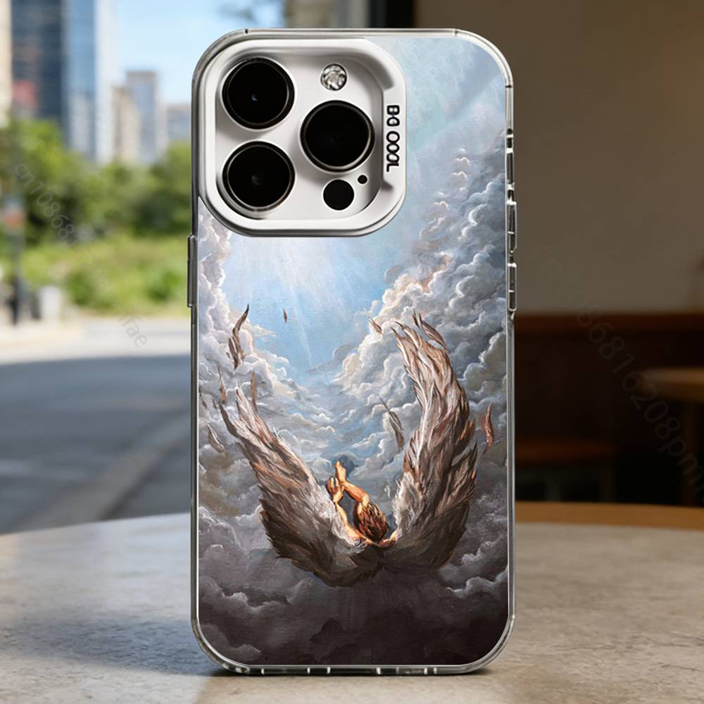 Artistic Style of Angels Case for iPhone17 16 15 14 13 12 11 Pro Max Plus Air 16E X XR XS Max Hard Shockproof Bumper Cover
