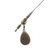 2 Stück Karpfenangeln Bleifreies Vorfach 100cm/60lb Tail Rubbers Blei-Clips Stecker T-Stifte QC Wirbel Schlaufe+Laufblei-Clip