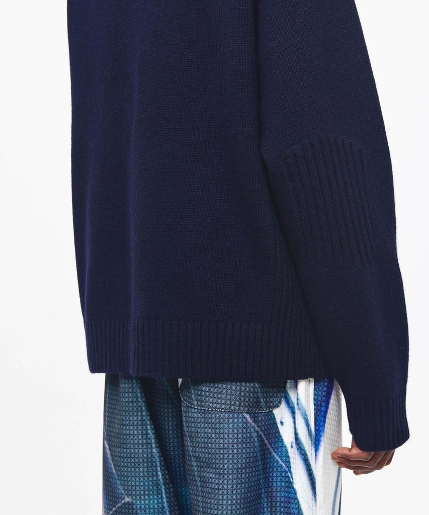 Aepeuteopeulei Military Combat Zip-Up Knit Navy