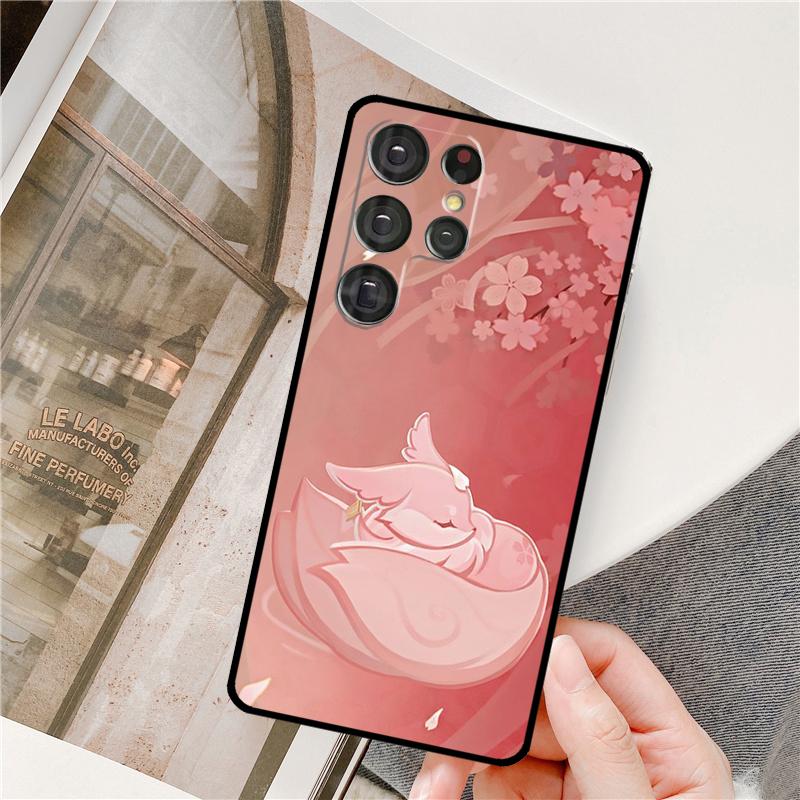 Genshin Impact Yae Miko Phone Case For Samsung Galaxy S24 Ultra S9 S10 S20 S21 S22 S23 Plus S24 FE S25 Ultra Cover