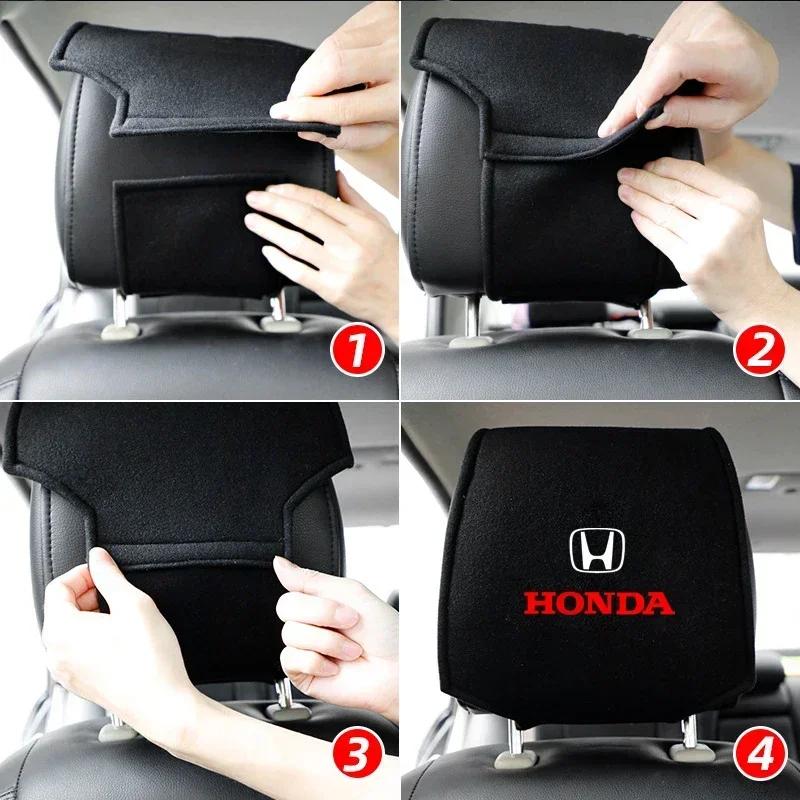 Car Seat Backrest Headrest Cover Pillow Towel For Honda Civci FIT CRV Accord Jazz HRV Dio Stepwgn Prelude Odyssey City CRX Pilot